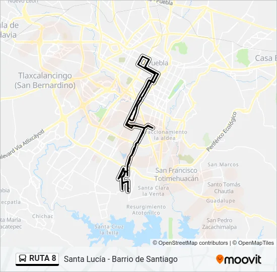 RUTA 8 Bus Line Map