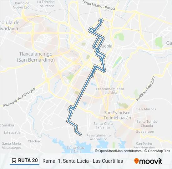 RUTA 20 Bus Line Map