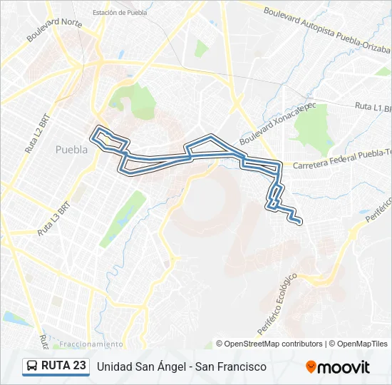 RUTA 23 Bus Line Map