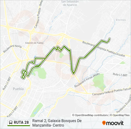 RUTA 28 Bus Line Map