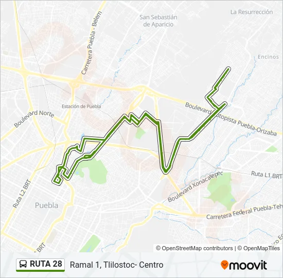 RUTA 28 Bus Line Map