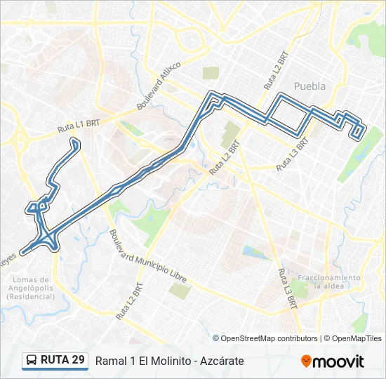 RUTA 29 Bus Line Map