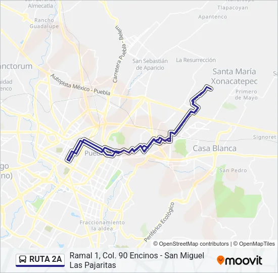RUTA 2A Bus Line Map