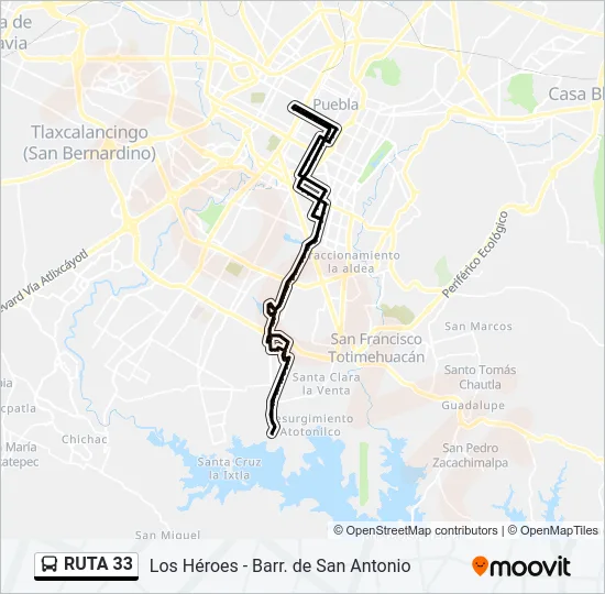 RUTA 33 Bus Line Map