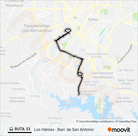 RUTA 33 Bus Line Map