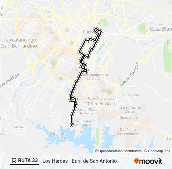 RUTA 33 Bus Line Map