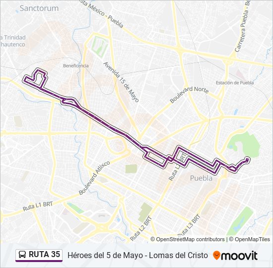 RUTA 35 bus Line Map