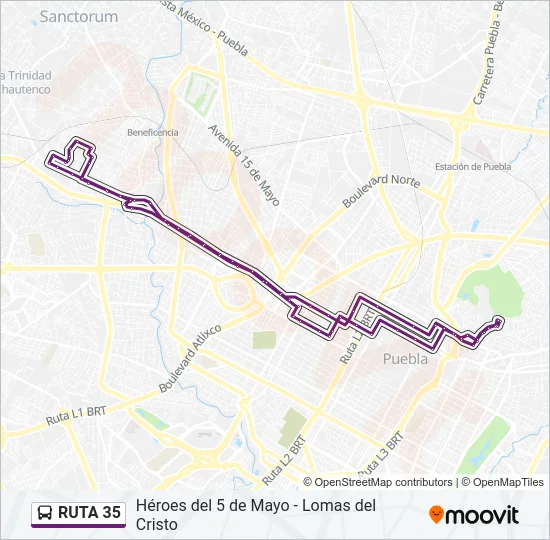 RUTA 35 Bus Line Map