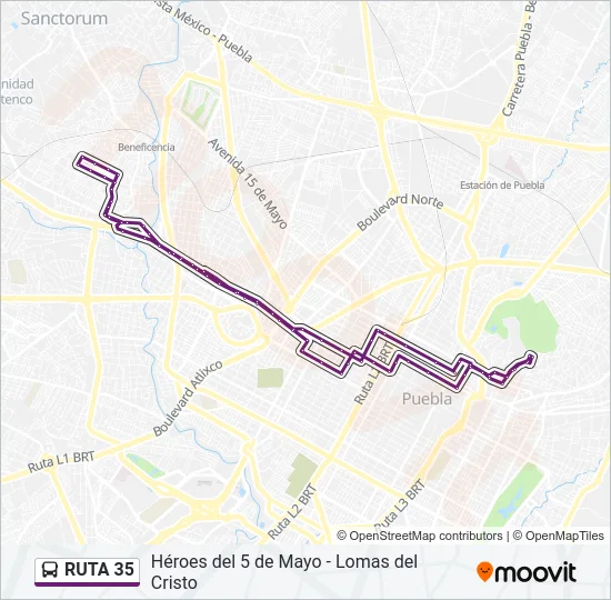RUTA 35 Bus Line Map