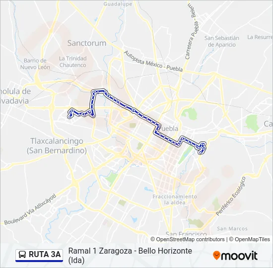 RUTA 3A Bus Line Map