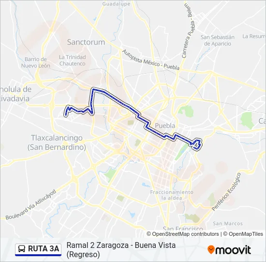 RUTA 3A Bus Line Map