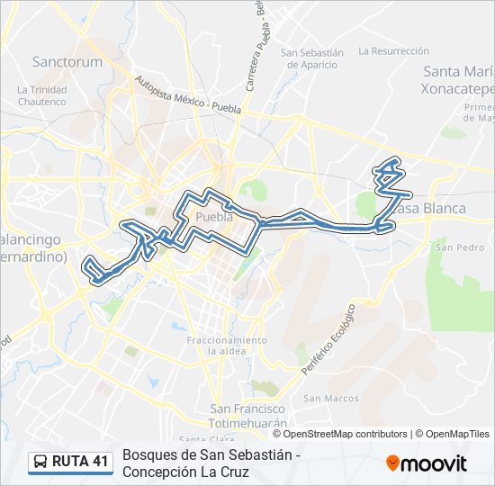 RUTA 41 bus Line Map