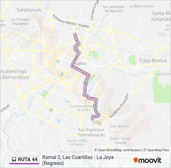 RUTA 44 Bus Line Map