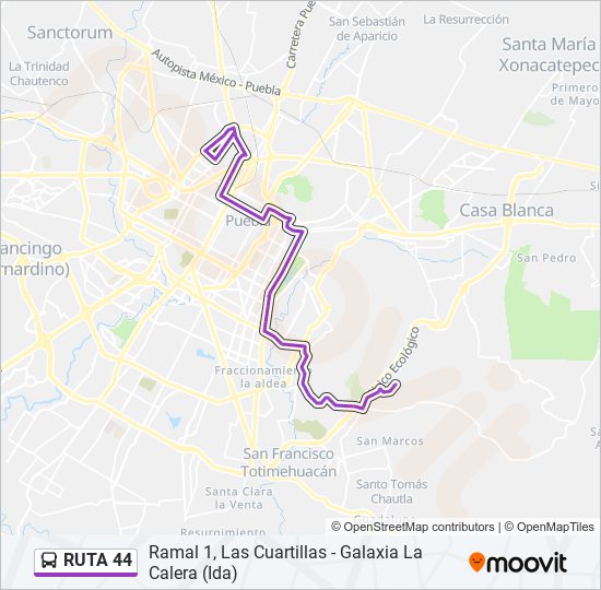 RUTA 44 bus Line Map