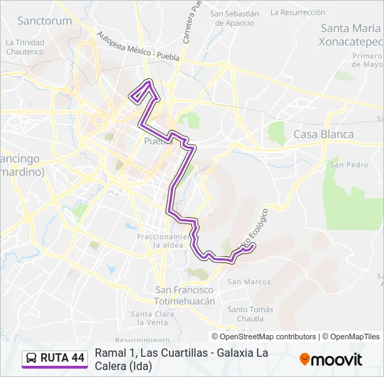 RUTA 44 Bus Line Map