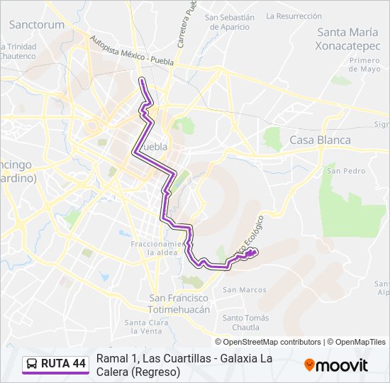 Mapa de RUTA 44 de autobús