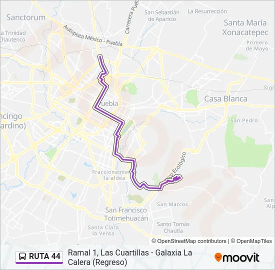 RUTA 44 Bus Line Map
