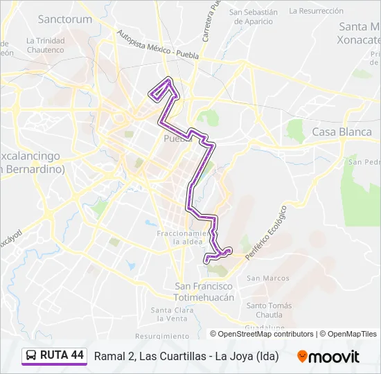 RUTA 44 Bus Line Map