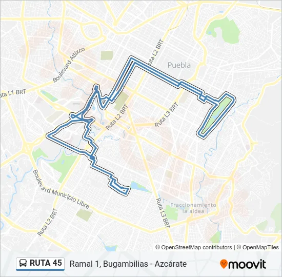 RUTA 45 Bus Line Map