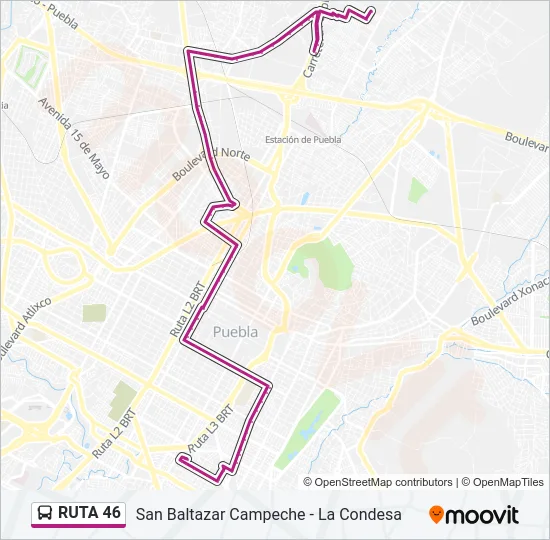 RUTA 46 Bus Line Map