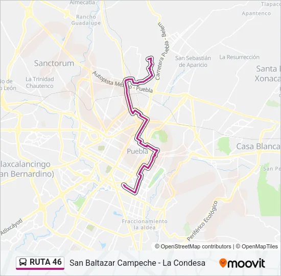 RUTA 46 Bus Line Map