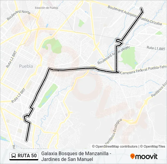 RUTA 50 Bus Line Map