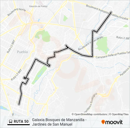 RUTA 50 Bus Line Map