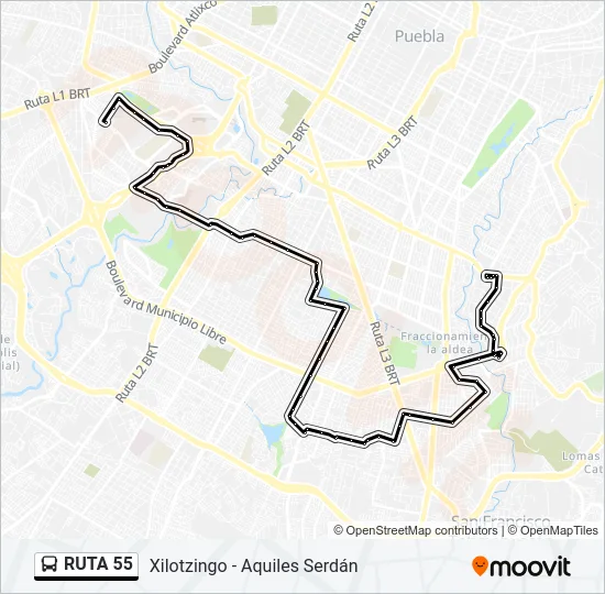 RUTA 55 Bus Line Map