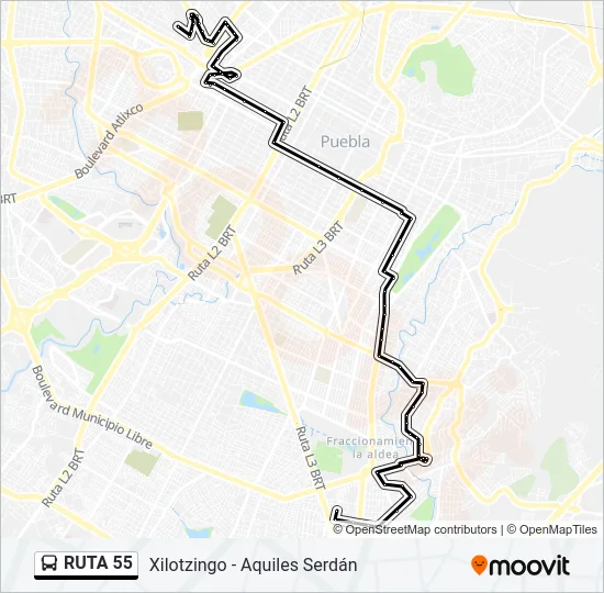 RUTA 55 Bus Line Map