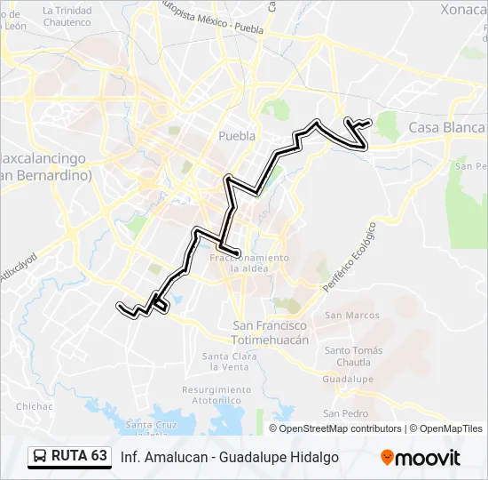 RUTA 63 Bus Line Map