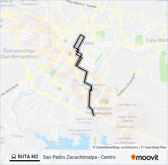 RUTA M2 Bus Line Map