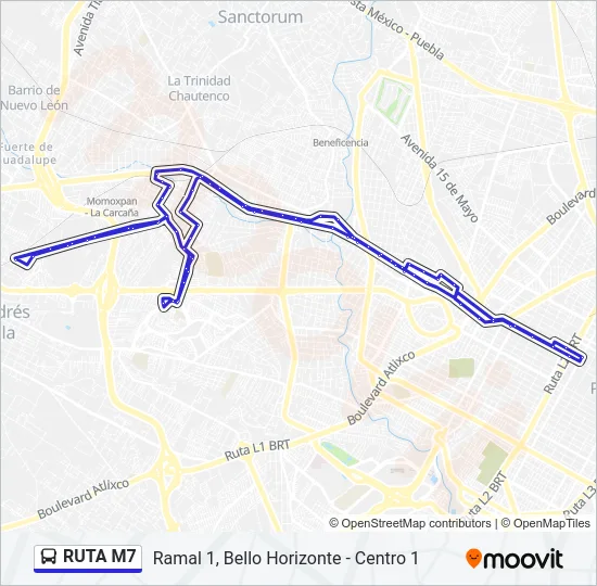 RUTA M7 Bus Line Map