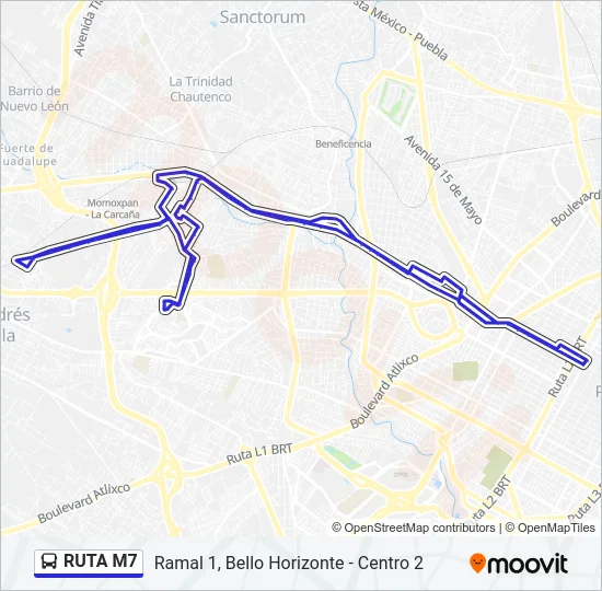 RUTA M7 Bus Line Map