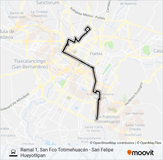 Mapa de RUTA 10A de autobús