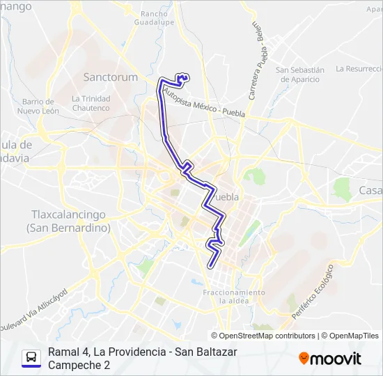 RUTA 11A Bus Line Map