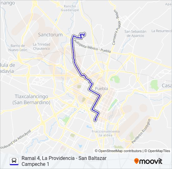 Mapa de RUTA 11A de autobús
