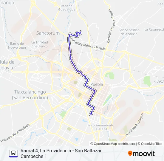 RUTA 11A Bus Line Map