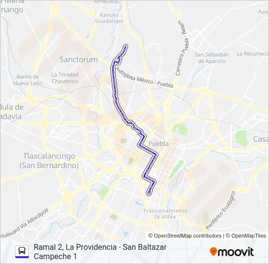 RUTA 11A Bus Line Map