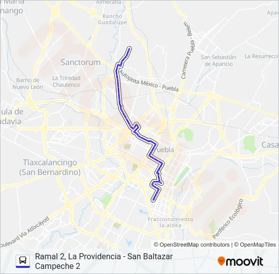 RUTA 11A Bus Line Map