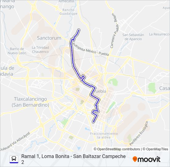 Mapa de RUTA 11A de autobús