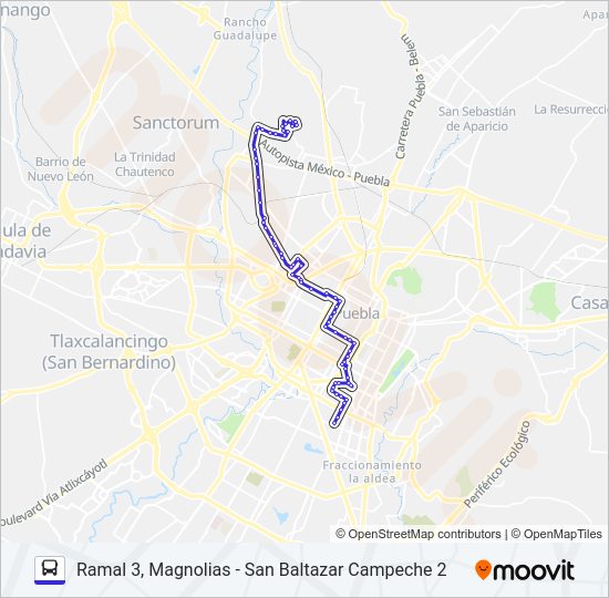 Mapa de RUTA 11A de autobús