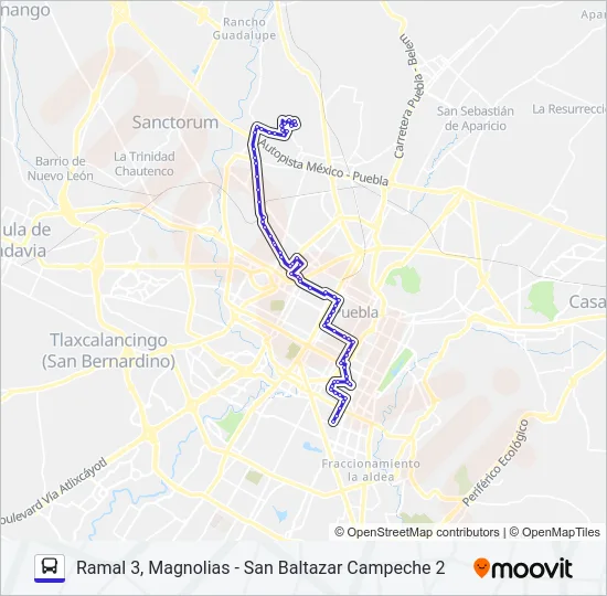 RUTA 11A Bus Line Map