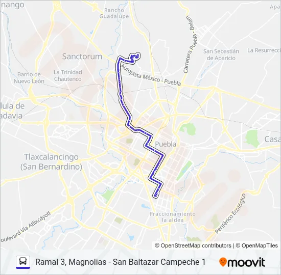 RUTA 11A Bus Line Map