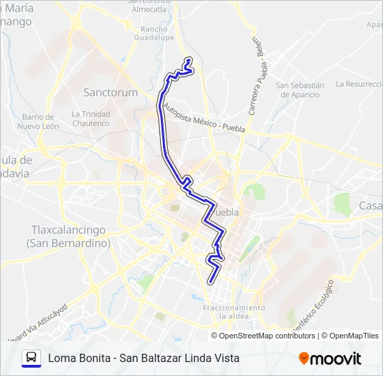RUTA 11B Bus Line Map