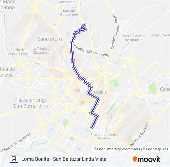 RUTA 11B Bus Line Map