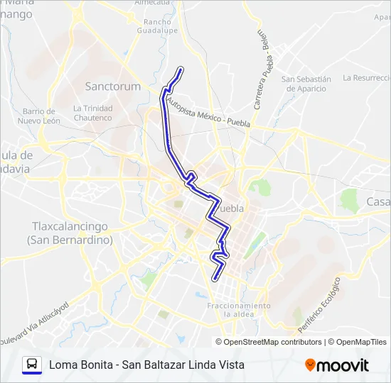 RUTA 11B Bus Line Map