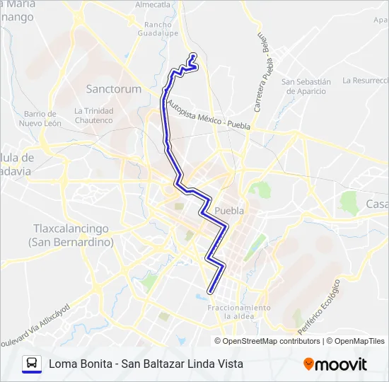 RUTA 11B Bus Line Map