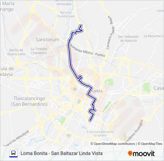 RUTA 11B Bus Line Map