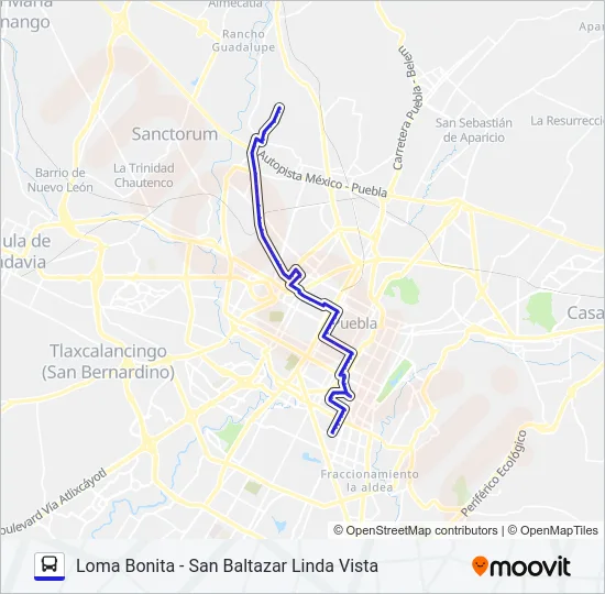RUTA 11B Bus Line Map