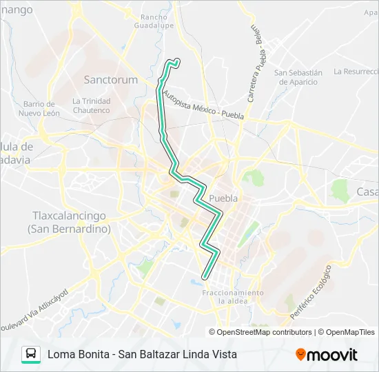 RUTA 11C Bus Line Map